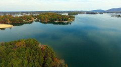 Smith Mountain Lake waterfront aerial view